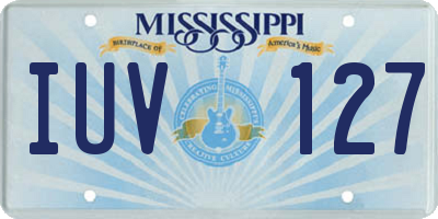 MS license plate IUV127