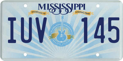 MS license plate IUV145
