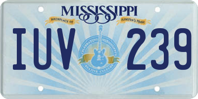 MS license plate IUV239
