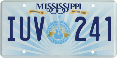 MS license plate IUV241