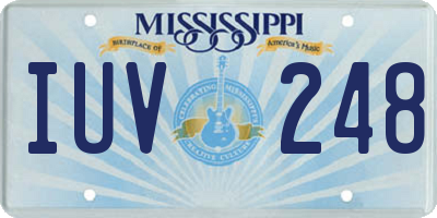 MS license plate IUV248