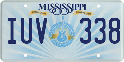 MS license plate IUV338
