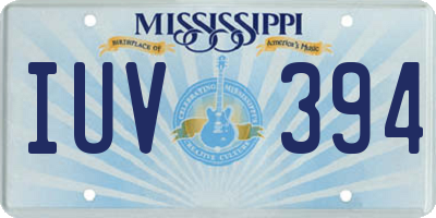 MS license plate IUV394
