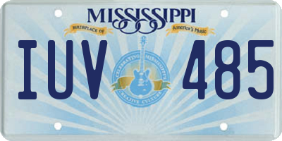 MS license plate IUV485