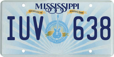 MS license plate IUV638