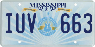 MS license plate IUV663
