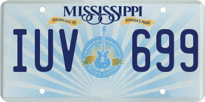 MS license plate IUV699