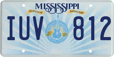 MS license plate IUV812