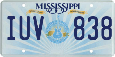 MS license plate IUV838