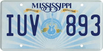 MS license plate IUV893