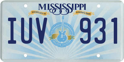 MS license plate IUV931
