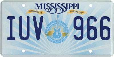 MS license plate IUV966