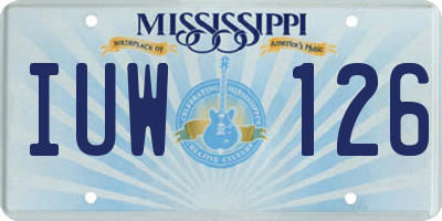 MS license plate IUW126