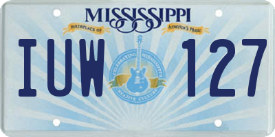 MS license plate IUW127