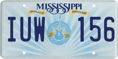 MS license plate IUW156