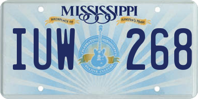 MS license plate IUW268