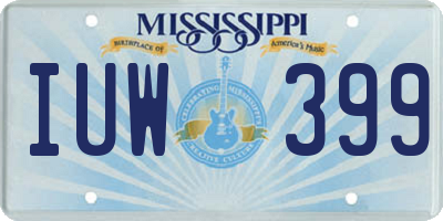 MS license plate IUW399
