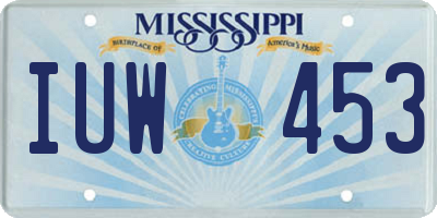 MS license plate IUW453
