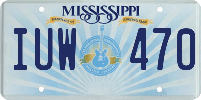 MS license plate IUW470
