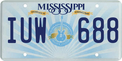 MS license plate IUW688