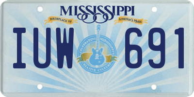MS license plate IUW691