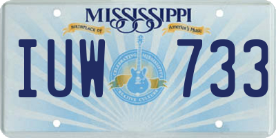 MS license plate IUW733