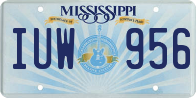 MS license plate IUW956