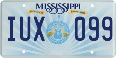 MS license plate IUX099