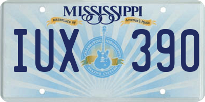 MS license plate IUX390