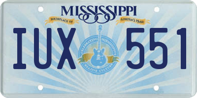 MS license plate IUX551