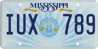 MS license plate IUX789