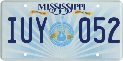 MS license plate IUY052