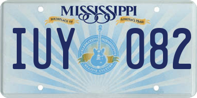 MS license plate IUY082