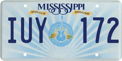 MS license plate IUY172