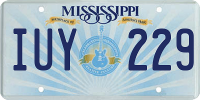MS license plate IUY229