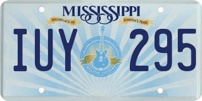MS license plate IUY295