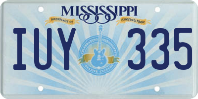 MS license plate IUY335
