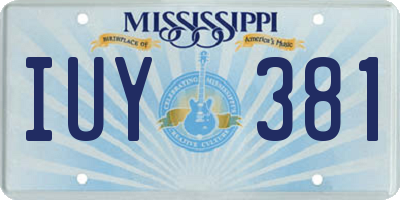 MS license plate IUY381
