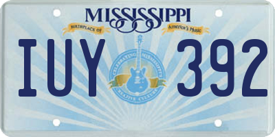 MS license plate IUY392