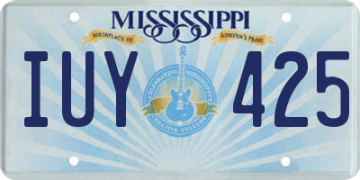 MS license plate IUY425