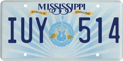 MS license plate IUY514