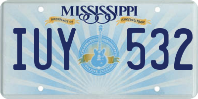 MS license plate IUY532