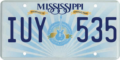 MS license plate IUY535