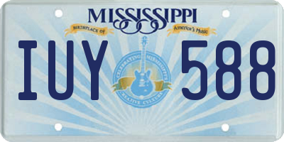 MS license plate IUY588