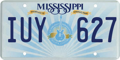 MS license plate IUY627