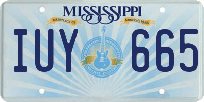 MS license plate IUY665