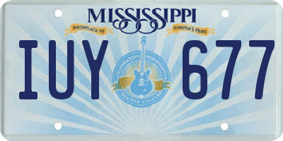 MS license plate IUY677