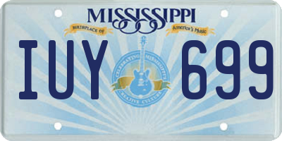 MS license plate IUY699