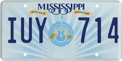 MS license plate IUY714