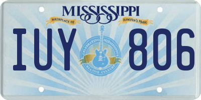 MS license plate IUY806